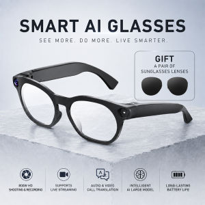 2026 Hot Sale AI Smart Glasses 1080P Video Recording Bluetooth Sunglasses Real Time Translator 290 Mah Men Women Smart Glasses