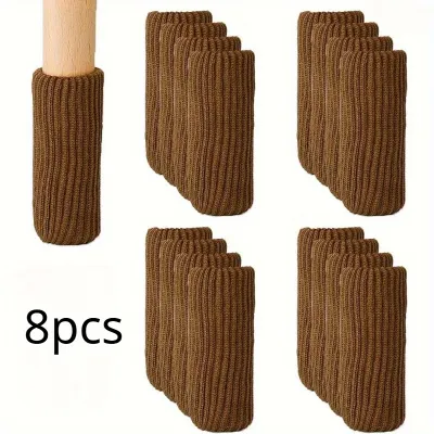 8pcs Chair Leg Socks Chair Leg Protectors for Hardwood Floors High Elastic Knitted Chair Leg Floor