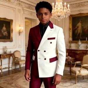 Boys Formal Suit Set 2 Pieces Flower Boy for Wedding Party Cocktail Party Kids Suit Dress 3-16 Years Old Children Suit