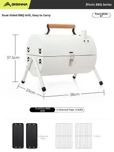 BSWOLF | Portable Camping Charcoal Grill