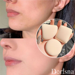 Dorisna 1/3pcs Sponge Puff Set Round Square Triangle Shape Super Soft Cotton Candy Puff Dry Wet Dual-use Air Cushion Powder Puff Kit
