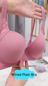 Women Bra Plus Size Wired Plain [Alya Bra Shop]