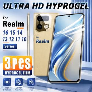3Pcs HD Clear Screen Protector For Realme 15 14 13 12 11 Pro 16 14 13 Pro+ 14 Pro Lite 12 11 10 Pro+ Series Soft Hydrogel Films