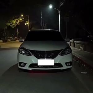 Kcimo 2Pcs 12V LED Car Daytime Running Lights Flexible Waterproof Strip with White Turn Signal Brake Flow Car Styling