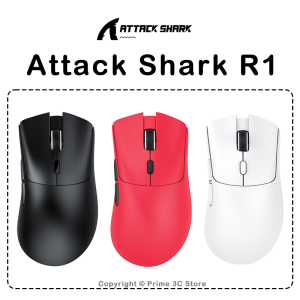 ATTACK SHARK | Attack Shark R1 Wireless Gaming Mouse Tri Mode Bluetooth 2.4G Wired 18K DPI 1000Hz PAW3311 Sensor 59g Lightweight Rechargeable