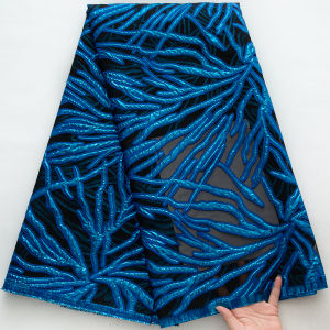 Vải Ren Lưới Pháp Thêu Tinh Tế Chất Liệu Lưới Trong Suốt Dùng Cho Thiết Kế Thời Trang Cưới Thân Thiện Với Môi Trường Chất Liệu Polyester Khổ 51/52