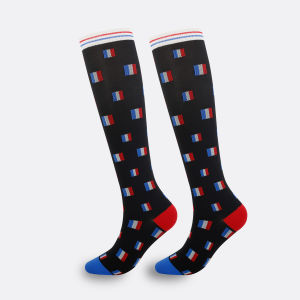 1 Pair 2026 Soccer Compression Socks Country Flag Themed Sports Socks for Men Women