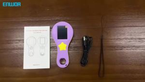 Childrens Digital Magnifier 2.0 Screen 2.0MP Video Microscope Camera Magnification 8LEDs With Magnifying Glass Purple Black