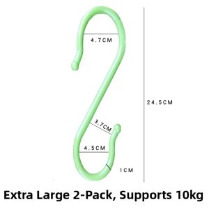 Modern Style S-Shaped Hook Super Large Mini Colorful Home Use Hooks Special Purpose Convenient to Use Resin Material High Load