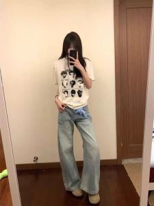 PAZHAOLANG | Oversized High Street Printed Cotton Tshirt 300Lbs