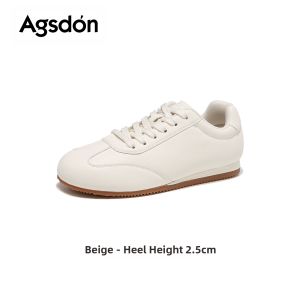 Agsdon | New Womens Flat Sports White Shoes Autumn