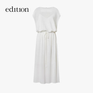 edition | Womens 2026 Autumn New Cotton Hemp Two-Piece Knit Dress