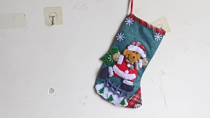 Chicmine 4pcs Christmas Candy Bags Large Capacity Sock 3D Santa Snowman Elk Christmas Treat Bags Stockings Gift Hanging Socks for Christmas Tree Garden