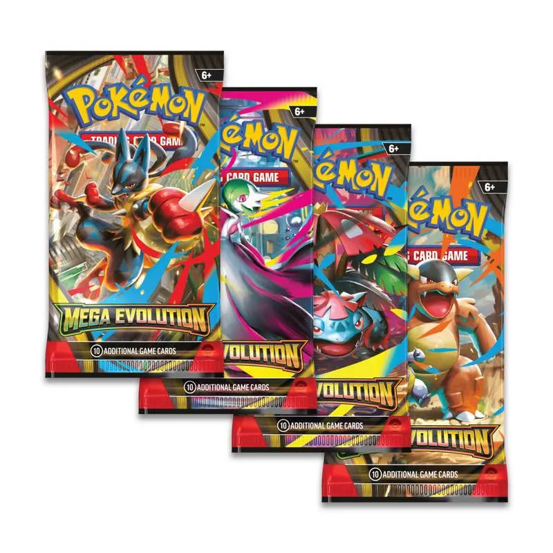 English] Pokemon TCG: Mega Evolutions Booster Packs x4 | Lazada