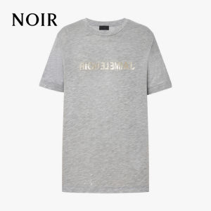 MO&Co. | NOIR Series Short Sleeve TENCEL Wool Embossed Printing T-shirt