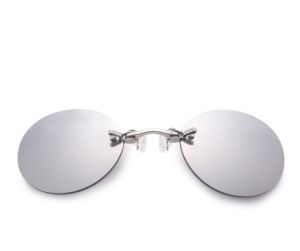 NMW Kính Râm Kẹp Mũi Cho Nam Kính Râm Kẹp Hình Ma Trận Gọng Tròn Nhỏ Bằng Kim Loại Kính Râm Thời Trang Kẹp Mũi Mini Không Gọng Cho Nam Và Nữ Kính Râm Phân Cực Cho Nam 582