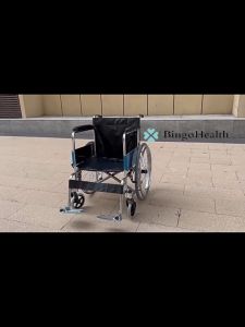 BingoHealth รถเข็นผู้ป่วย มาตรฐาน โรงพยาบาล เบาะหนัง พับได้ วีลแชร์ Wheelchairs