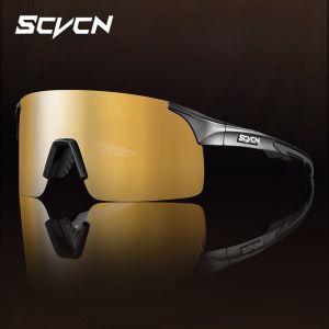 Scvcn Photochromic Sunglasses Cycling Blue Outdoor Sports Bike Glasses Red Man MTB Fishing Glasses Eyewear Bicycle Goggles 2024