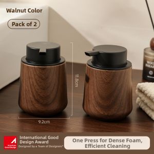 bydoll | Foam Walnut Wood Grain Foam Dispenser