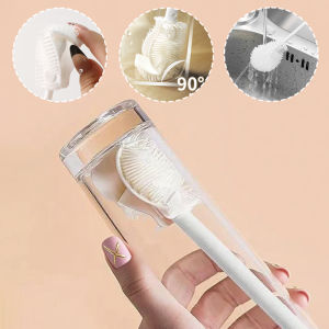 Silicone Bottle Brush Cup Brush Long Handle Bottle Cleaning Brush Head Foldableable No Dead Angle Multifunctional Cleaning Cup