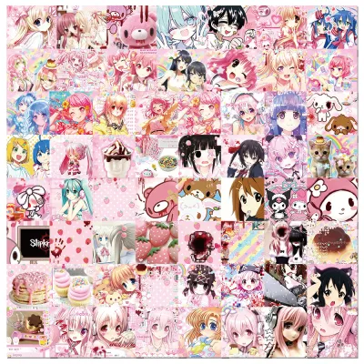 62Pcs Cartoon Cute Cutecore Stickers Decals For Phone Laptop Suitcase Notebook Skateboard Waterproof Stickers