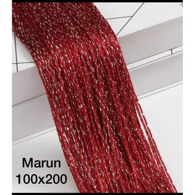 Tirai Glitter Premium Berkualitas Tinggi Uk 1x2/1x3/1x1 meter Tirai Benang dekorasi Import
