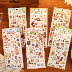 Stickers Punk | Cartoon Animal Forest Party Decal Stickers for Handmade Scrapbooking