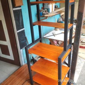meja serbaguna rak serbaguna dari kayu 5 susun minimalis murah