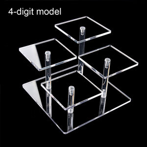 4 Layers Transparent Removable Acrylic Display Stand Square Holder Rack Garage Kit Blind Box Display Stand Jewelry Holder Shelf