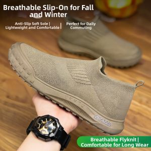 TIANZHENTONGXIU | Breathable Slip-resistant Soft-bottomed Lazy Men Shoes