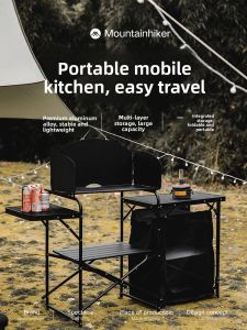 Portable Multi-Function Folding Camp Kitchen and Grill Set