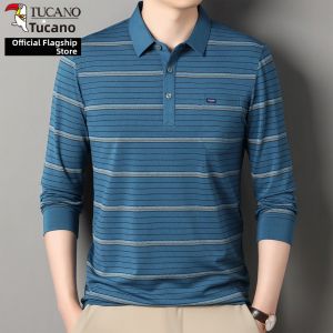 TUCANO | Middle-aged Men Striped Polo Shirt Spring Autumn