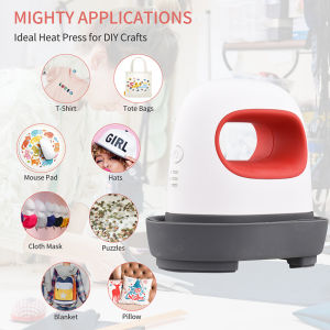 Mesin Press Sablon Kaos Logo Topi Mini Hobby Heat Press (Sablon Press Logo Kaos Lengan Saku Baju Topi Sepatu Kerah Jacket Hoodie Tas ) untuk sablon transfer paper Polyflex dan DTF