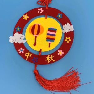 2025 中秋 Mid-Autumn Festival Decoration Itemsnon-woven Hanging Materials Package Childrens Toys Festival Gifts DIY Pendant Kids Creative Handmade Toys Gift