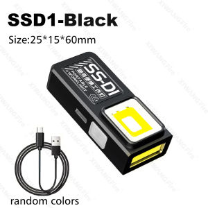 Portable LED Flashlight Super Bright Mini Rechargeable LED Tail Magnet Torch with COB Side Emergency Light for Camping Hiking