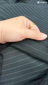1 Mét Vải Thun Cotton 4 Chiều Dày Dặn Màu Đen Xám Sọc Trắng Nhuyễn Khổ 1m4 Hàng Công Ty (CÓ ẢNH THẬT MẪU HÃNG MẶC)