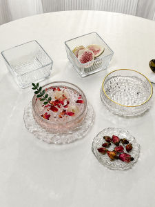 Bộ Bát Đĩa Thủy Tinh Đựng Tráng Miệng Bát Đựng Sữa Chua Bát Đựng Súp Bát Đựng Súp Tôm Hùm Bát Đựng Trái Cây Trong Suốt Cho Nhà Hàng