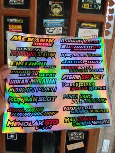 STIKER PACK KATA KATA RACING / STIKER VIRAL / STIKER MOTOR / STIKER HELM / STIKER TERBARU
