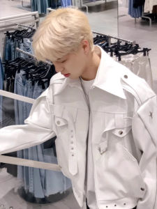 LIUBU | Vintage Street Style White Biker Jacket