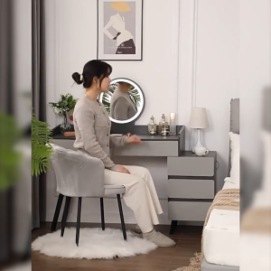 Bàn trang điểm màu xám kèm tủ đồ - GP367.21
