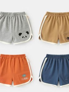 กางเกงขาสั้นเด็กผ้าฝ้ายแท้ฤดูร้อนสำหรับเด็กผู้ชายและเด็กผู้หญิง กางเกงขายาวลำลองบางสำหรับเด็ก เสื้อผ้าเด็ก เสื้อผ้าเด็กชายและเด็กหญิง