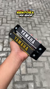 EMBLEM  / KUMIS DEPAN YAMAHA RX KING SUDAH TERMASUK BREKET & BAHAN PLAT TEBAL BUKAN PLASTIK