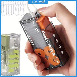 BOKEWU Nhựa tăm xỉa răng hộp chỉ nha khoa Dispenser xách tay nha khoa xỉa hộp tự động pop-up nha khoa xỉa hộp lưu trữ