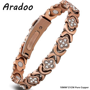 ARADOO Luck&Love Infinite Clover Design Bracelets for Women Copper Bracelet Titanium Steel Jewelry Gifts