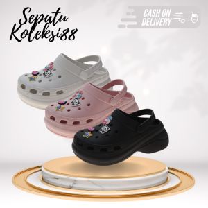 Sandal Sendal Selop Slip On Wanita Motif Buaya Kartun Acak Karet Elastis SKS-19