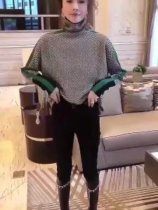 Autumn Winter Fashion Womens Knit Turtleneck Pullover Loose Warm Sweater Elegant Long Sleeve Tops Casual Retro Female Clothing