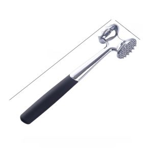 Double-Sided Stainless Steel Zinc Alloy Meat Tenderizer Hammer Pork Chop Thumping Tool Kitchen Cooking Utensil Meat Softening Tool