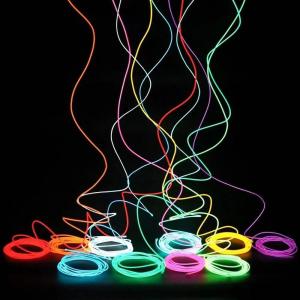 DIY Neon Light Wire Cuttable Ultra-Thin round Cold Light Strip Battery USB Powered Decorative Lighting for Festive Gifting