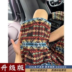 Quần Thể Thao Nam Tay Ngắn Mùa Hè Phong Cách Đường Phố Mỹ Vintage Bãi Biển Thiết Kế Họa Tiết Quần Dài Ống Đứng Thoáng Khí