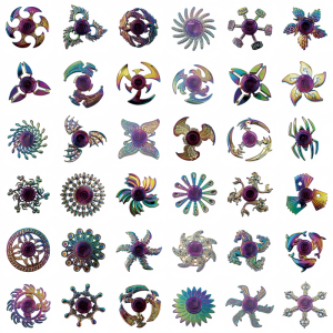 Rainbow High-Speed Metal Fidget Spinner Colorful Finger Hand Spinner for Stress And Anxiety Relief Fun Toy for Adults